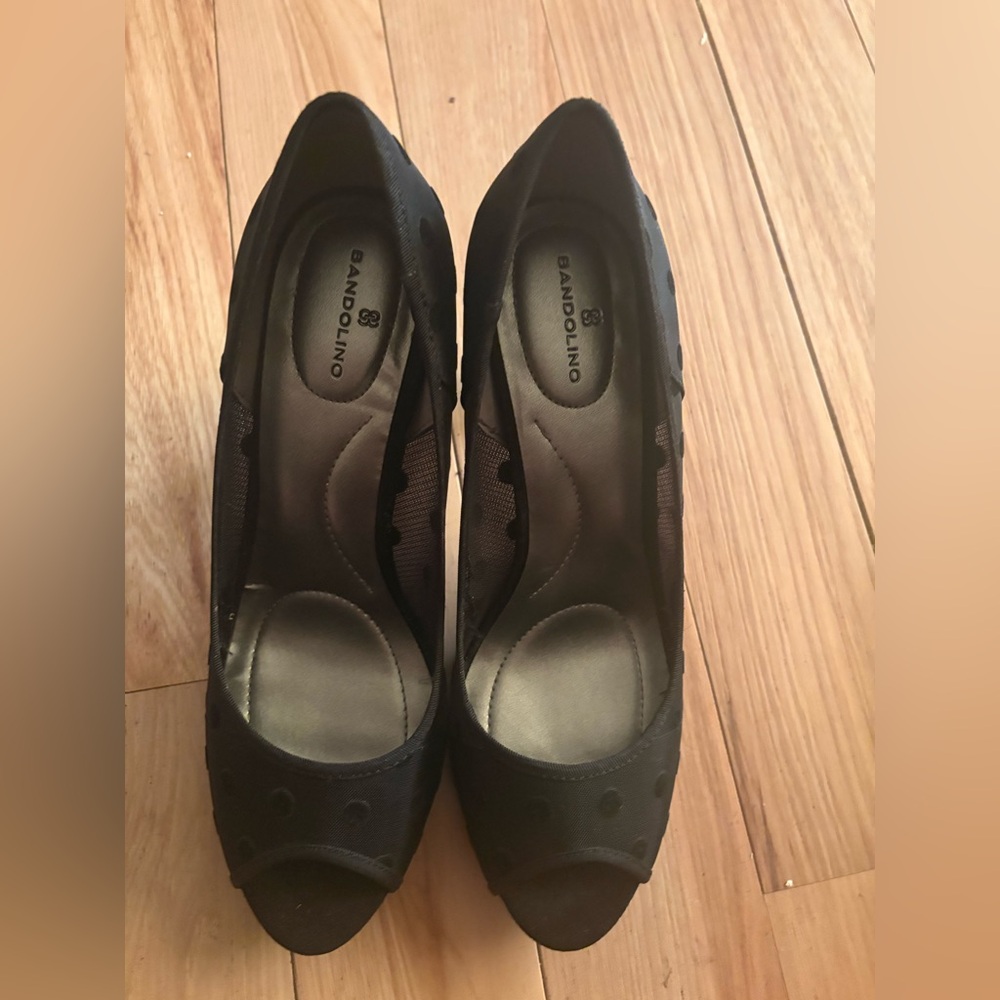 Bandolino Black Peep-Toe Pumps